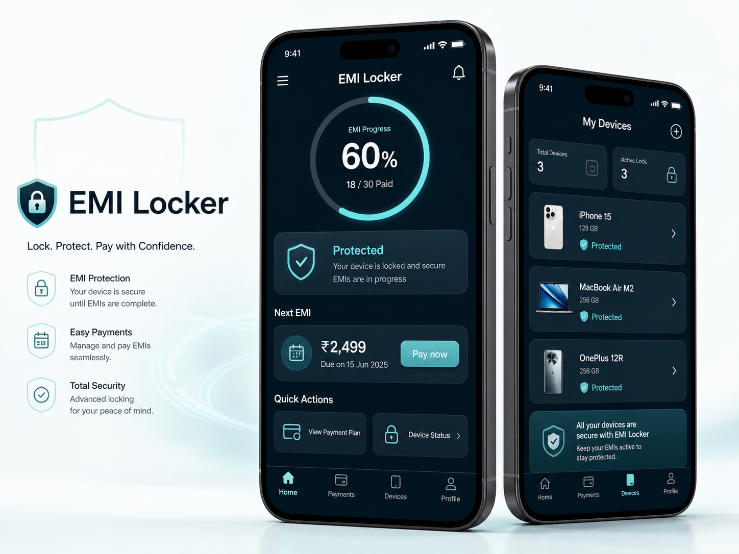 EMI Locker mobile application interface